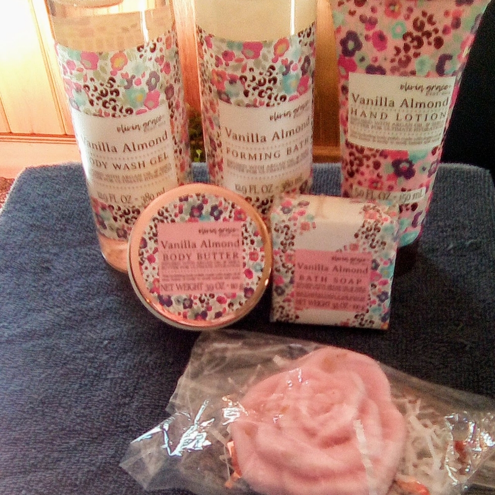 Oliva Grace Vanilla Almond Lotion Body Butter Soap Bundle